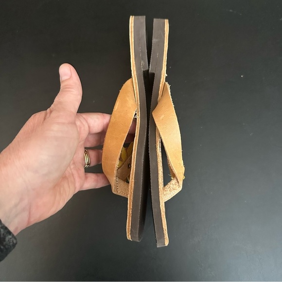 Kouros Greek Style Women Flowers  Leather Handmade Sandals Spring Flip Flops NEW - Picture 7 of 9